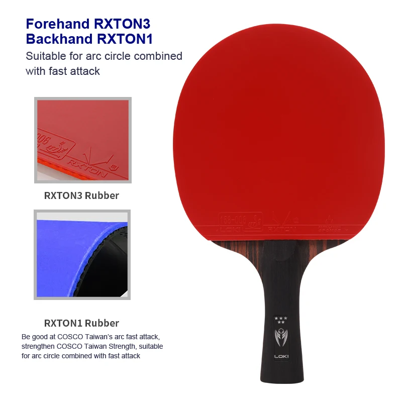 LOKI Ping Pong K5 star Pro Carbon Performance Level Table Tennis Racket with Carbon Technology