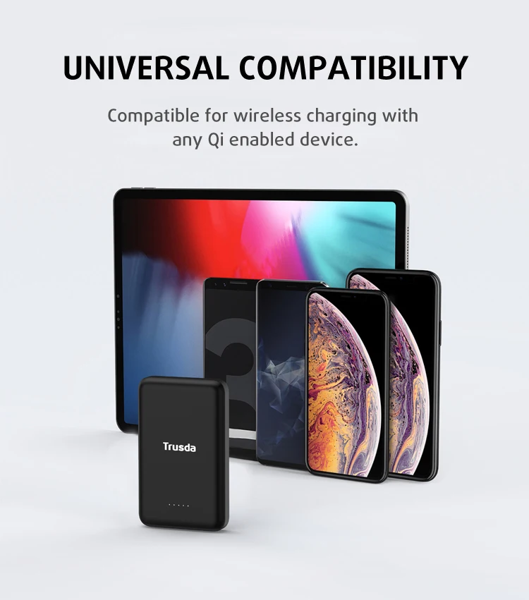 
Hotsale TRUSDA RC1.5W Wireless Magnetic 5000 mAh Power Bank With Qi Charging For Universal Cell Phones Trending in 2021 