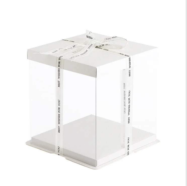 Manufacturers wholesale supply plastic packaging transparent birthday cake box