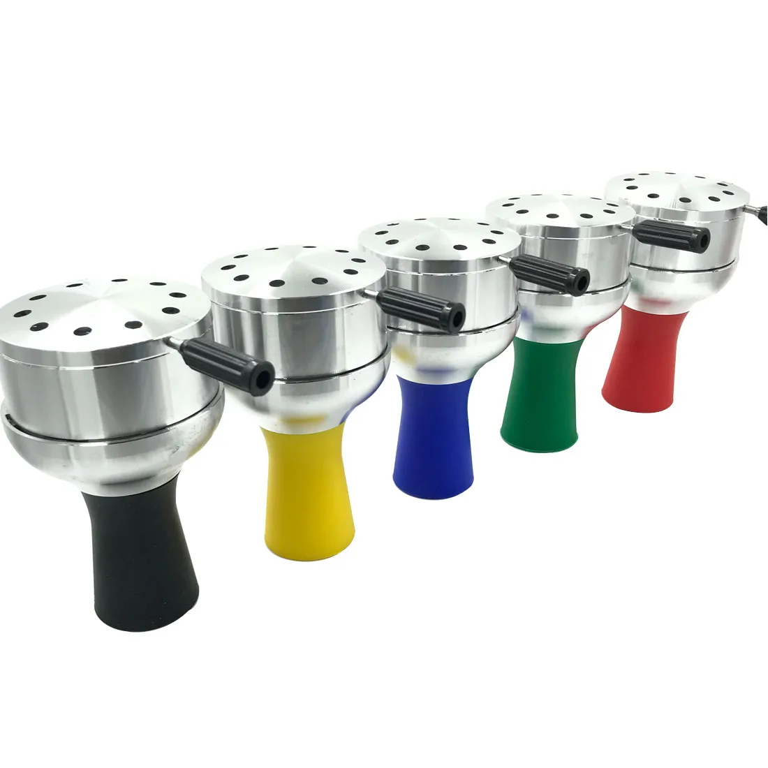 T-008SB Lvhe Metal Shisha Accessories Bowl Hookah Set Hookah Silicone Bowl and Aluminum Charcoal Holder