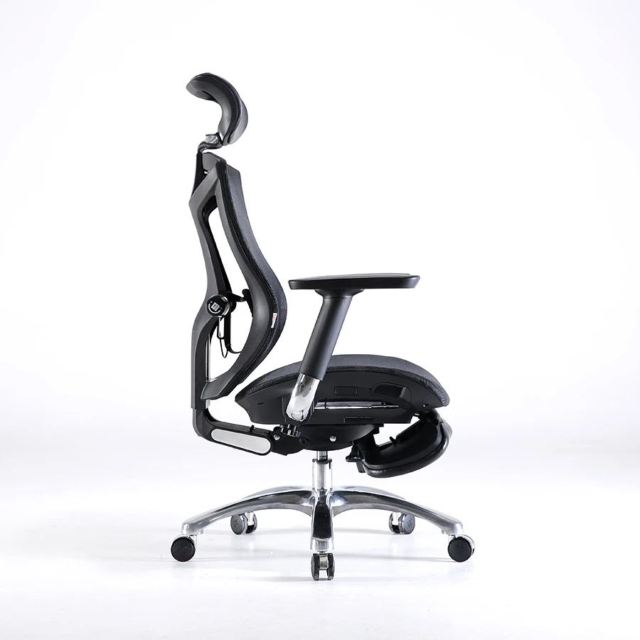 Sihoo v1 high quality butterfly high back ergonomic adjustable desk office sit stand chair with footrest