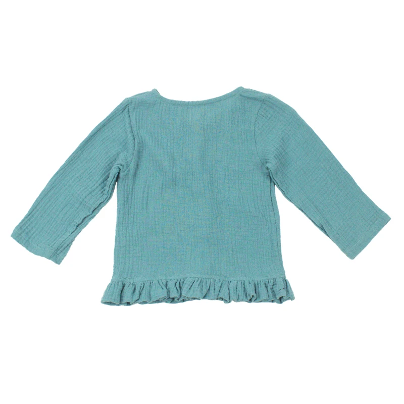 
Winter Warm Wholesale Muslin Cotton Long Sleeve Unisex Baby T-shirt 