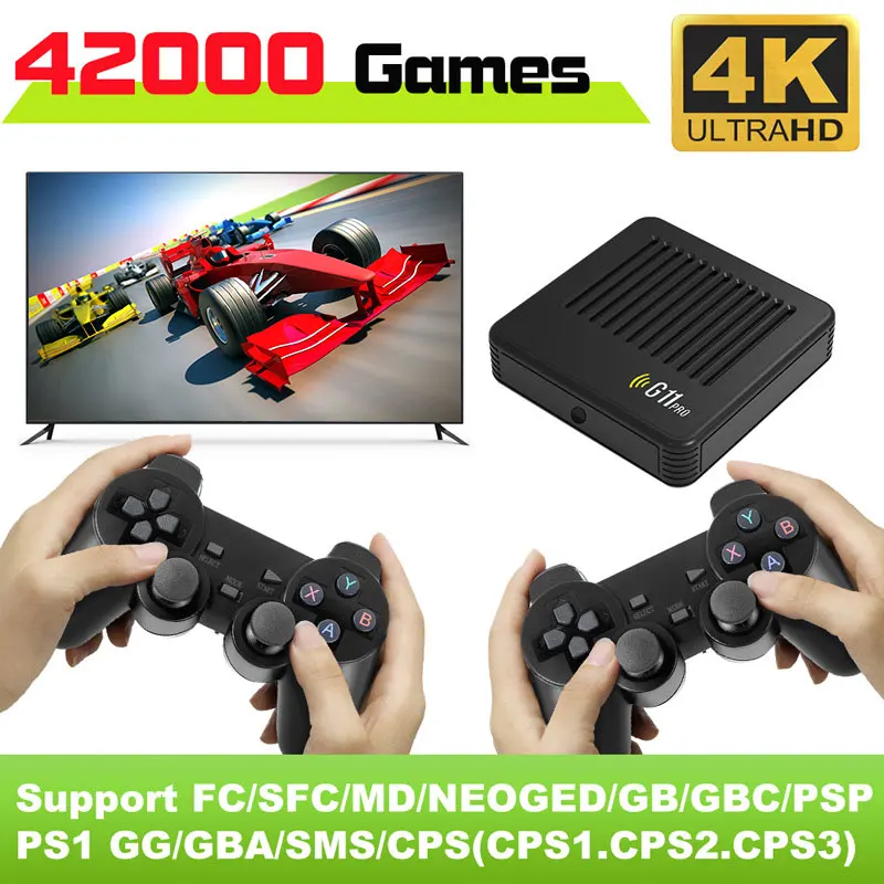 G11 Pro Game Box Dual System Con TV 4K HD Gaming Video Console Retro Arcade De Juego Consola Gamebox for PSP NES N64