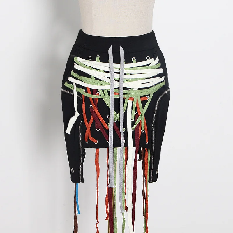 
Fashion Bamboo Fiber Material Bud Design Dark Blue Color Womens Skirts 