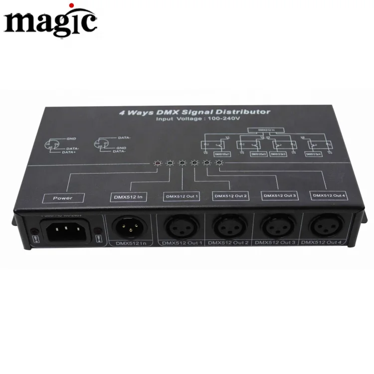 4 way каналы DMX512 DMX размножитель сигналов усилитель