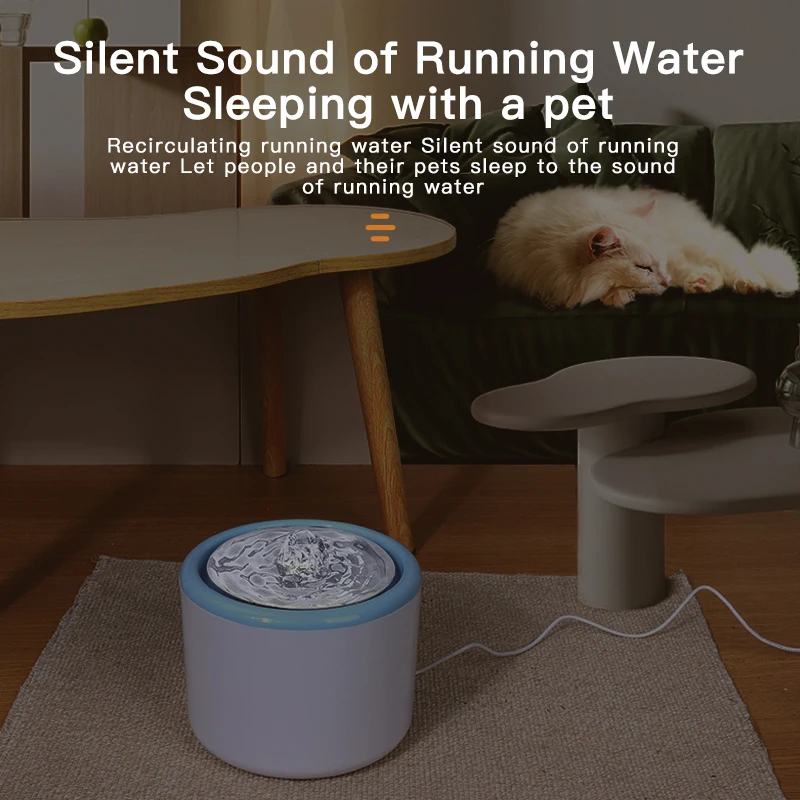 Factory Wholesale Dog Drink Water 2.5L Automatic Dog Water Dispenser and Feeder Pet Drinking Water Filter Fountain for Cat