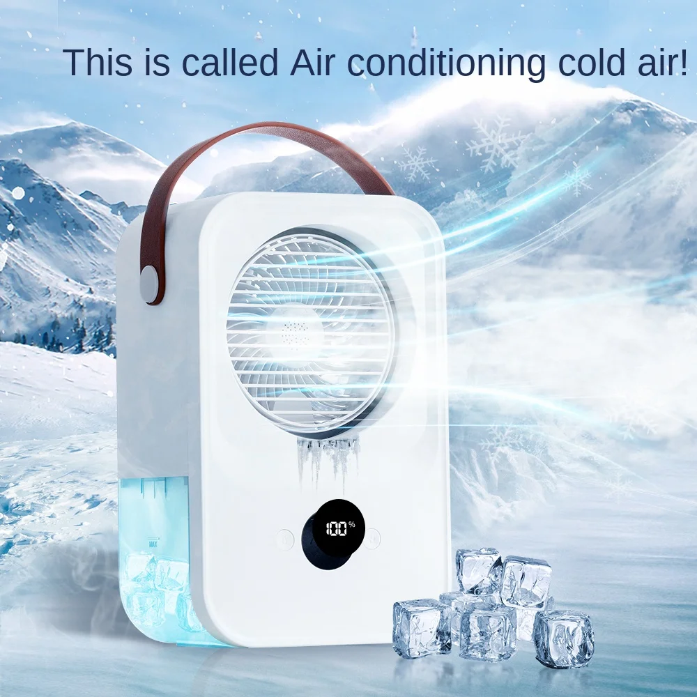 Suitable for Family Room Desk and Camping Portable Air Conditioning Fan with Fragrance Rechargeable Low Noise Personal Air Coole