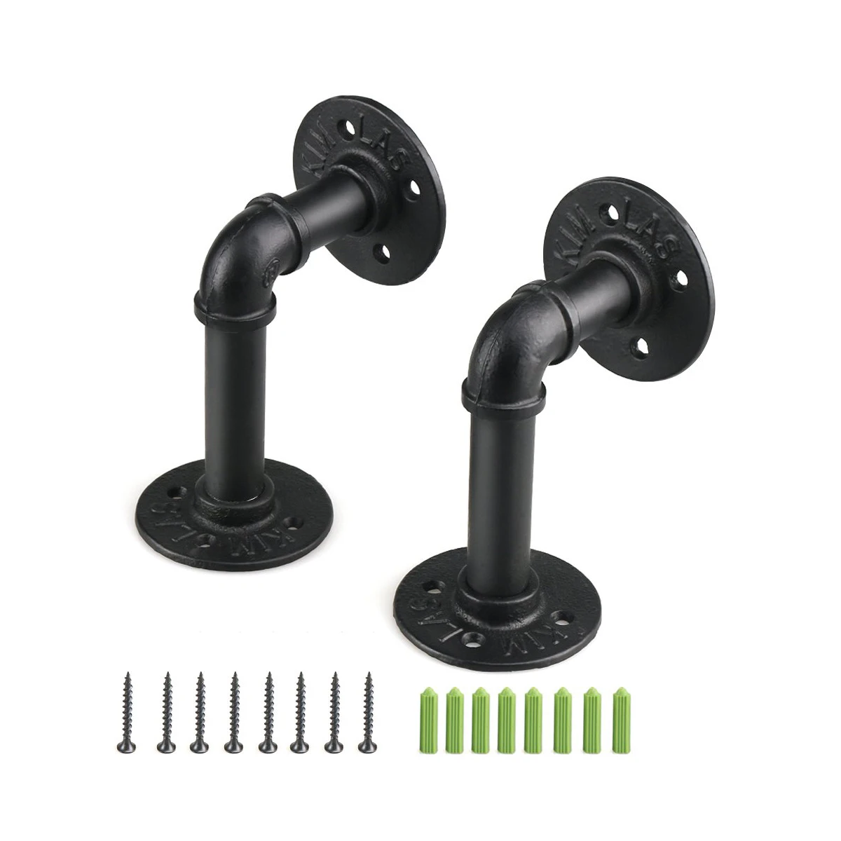 Industrial Black Iron Pipe Shelf Bracket Wall Mounted Floating Shelf Hanging Wall Hardware Steampunk Decor for Custom Shelf