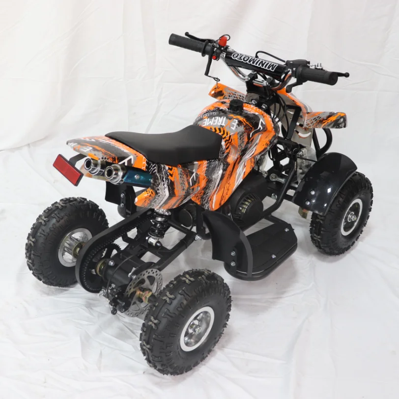 Automatic Quad Bike 2 Stroke Four Wheeler Mini Moto 50cc Chain Drive 47cc 49cc Kids Mini Quad Atv 4 Wheel Gasoline Bike 50CC 12V
