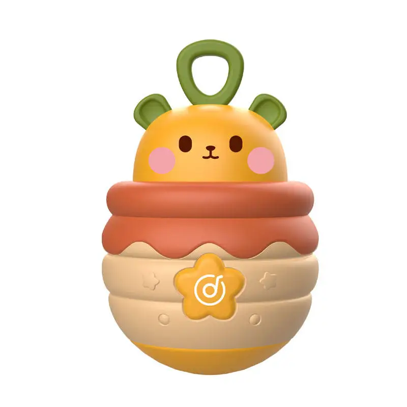 Hot Sale STEM Educational Roly Poly Toy Plastic Colorful Baby Electric Musical Wobbler Balance Tumbler Toys for Kids Babies