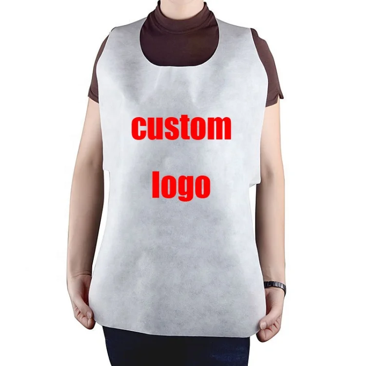 Non Woven Disposable Apron for Cooking Waterproof Oil-proof Baby Apron