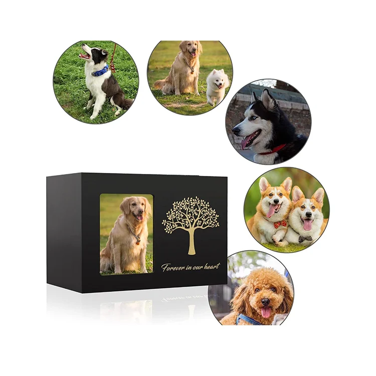 Youki  Pet funeral burial memorial picture frame pet urn wooden for dogs cats ashes