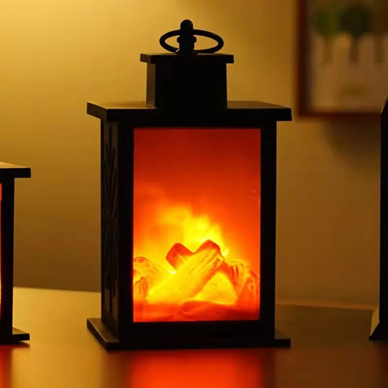 Retro Night Frame Lamp Home Decor Bedside Mood Lamp with USB Charger