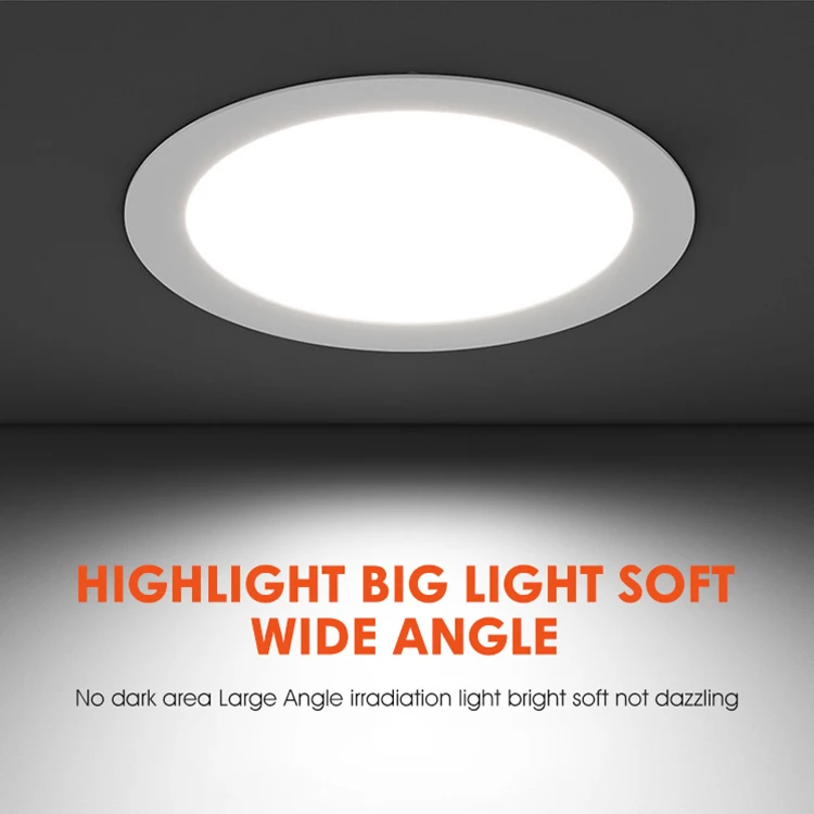 Ushine Indoor Square Round Office Hotel Home Aluminum Recessed Ceiling Slim LED Panel Light