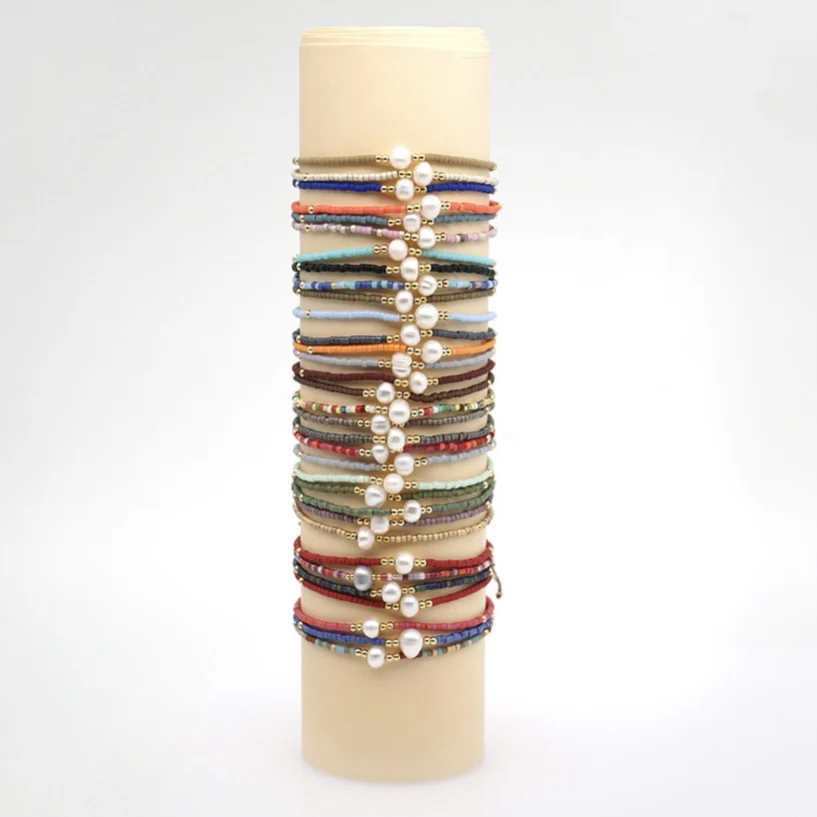 LS-C2101 Minimalist bracelet for men women pearl bracelet   high quality seed beads bracelet handmade jewelry