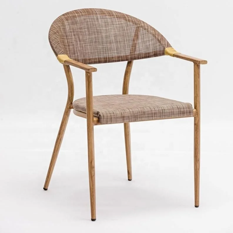 New Design Wedding Furniture Restaurant Tables Outdoor Aluminum Stacking Banquet Chair