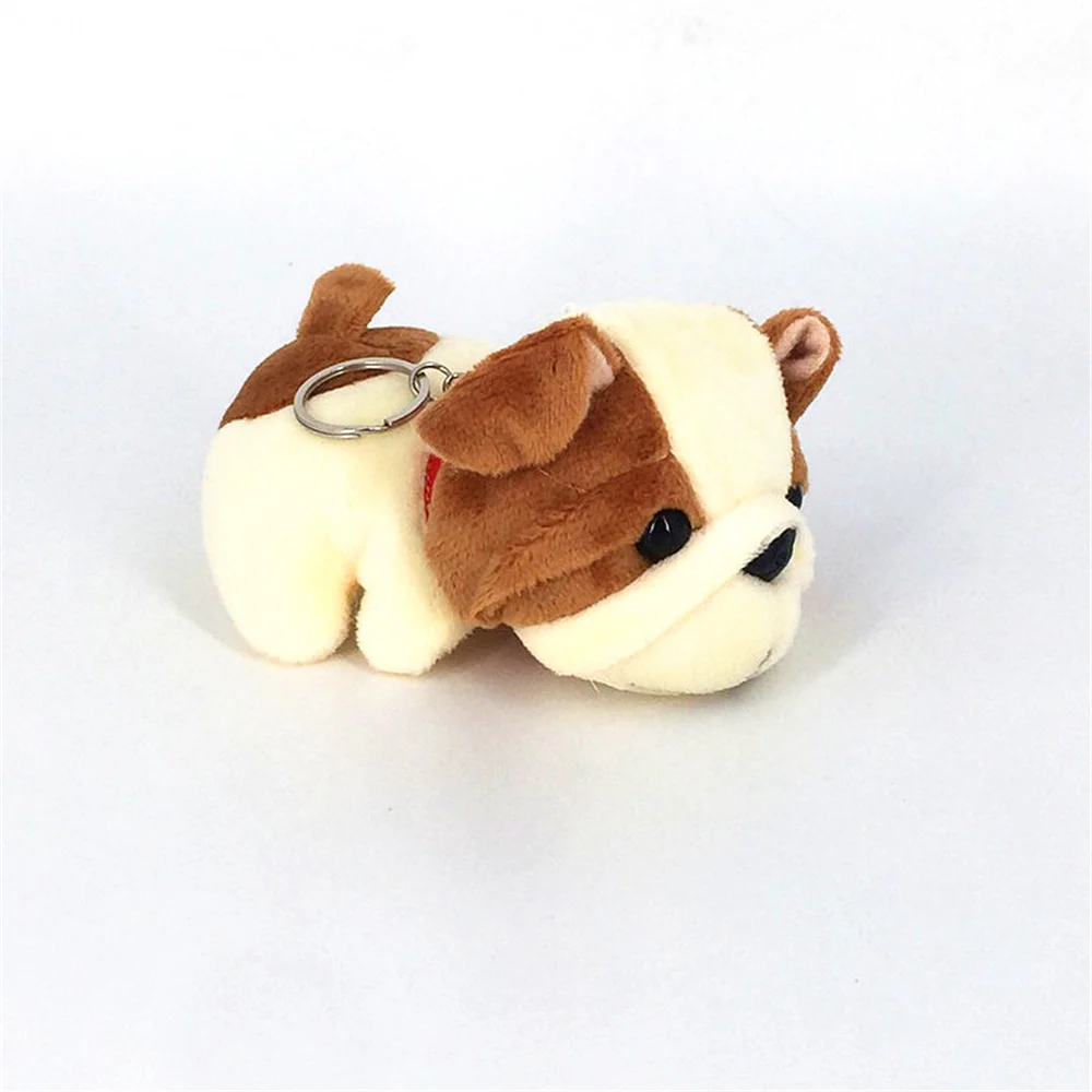 4Colors New Dog Plush Stuffed Toy Soft Animal Dog Keychain Gift Plush Keychain Wholesale