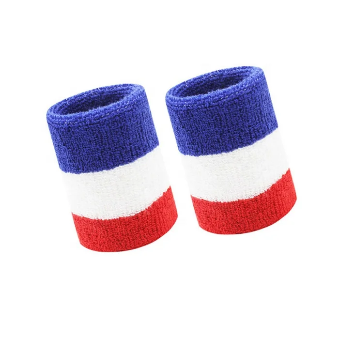 Table Tennis Badminton Cotton Basketball Golf Bowling Running Sport Gym Rainbow Compression Towel Wristbands Bulk Sweatbands