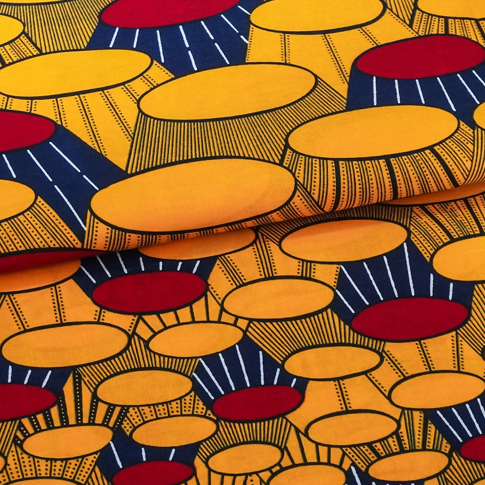V1207 veritable guaranteed tissus printed real print africa wax ankara waxed cotton fabric