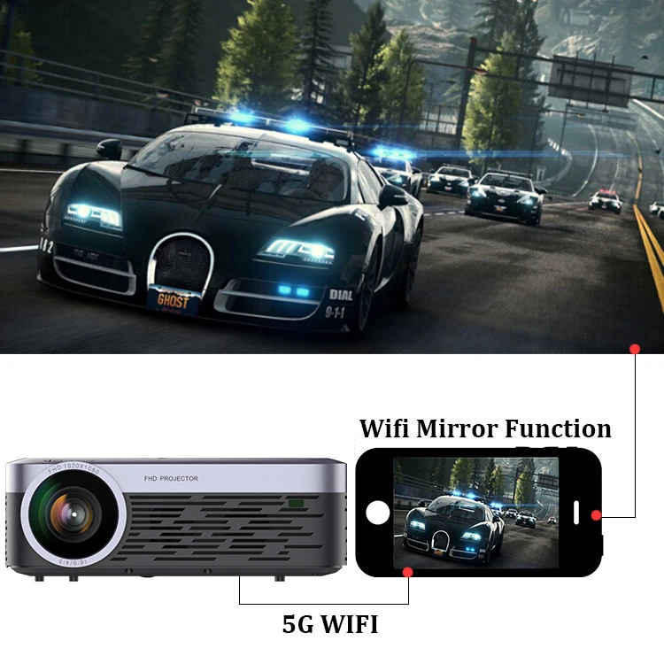 full hd 1080plcd data show led wifi projector 3800 lumens