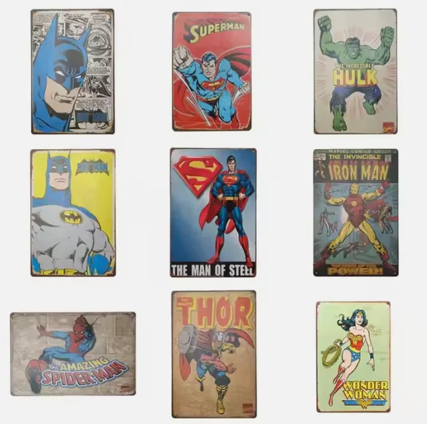 Manufacturer Custom Cartoon Metal Tin Sign Man Cave Garage Bar Wall Decor Wholesale For Bar Garage Wall Decoration