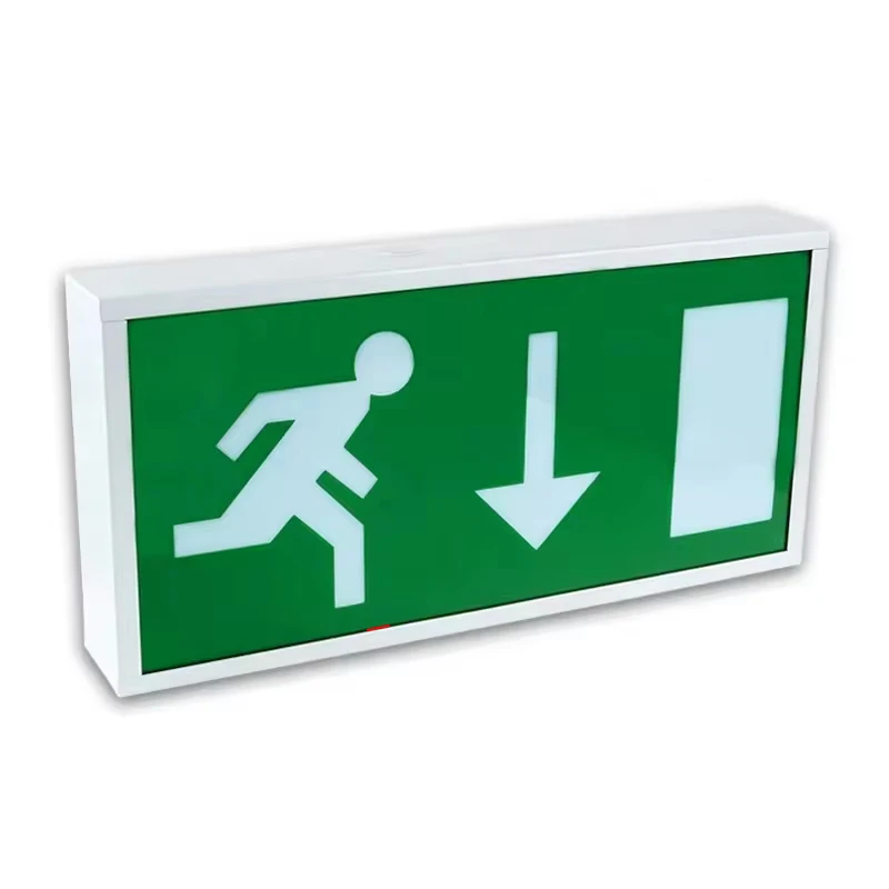 Fire Resistant Led Emergency Exit Sign Single Side Maintained  Rechargeable Exit Sign Corridor Home Garage Exit Sign light