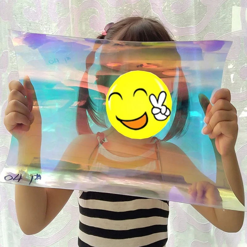 Rainbow Iridescent Film for Lamination, Candy Wrapping and Sequin/glitter Making Twist Film Transparent Soft Moisture Proof