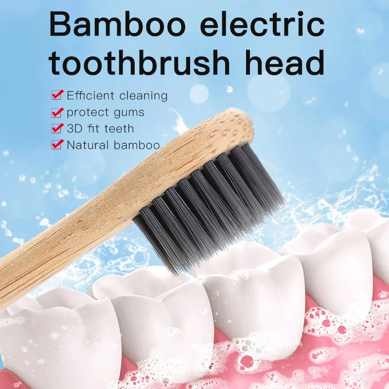 Hot Sale Electrical Toothbrush Bamboo Head Electric Toothbrush Removable Head Bamboo Electric Tooth Brush Heads