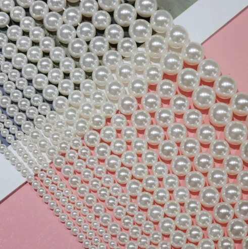 Best Quality Beads Glass Pearl Beads With Holes Pearl Beads For DIY Decoration Loose Pearl