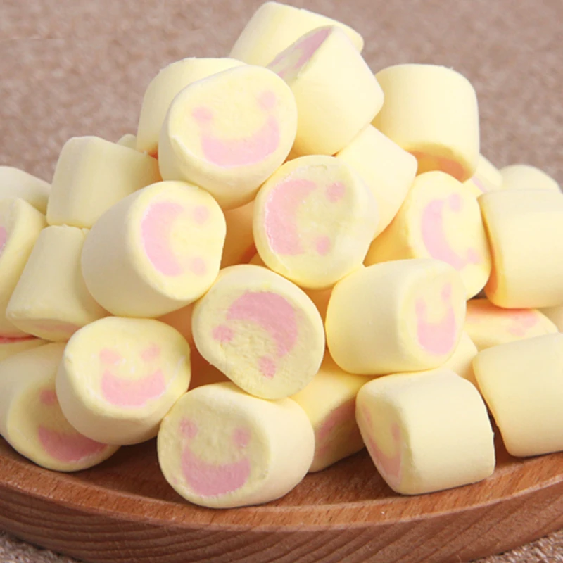 Wholesale Chinese snack marshmallow exotic candy food cotton candy confectionery soft candy mango fruit sour sweet snack for kid