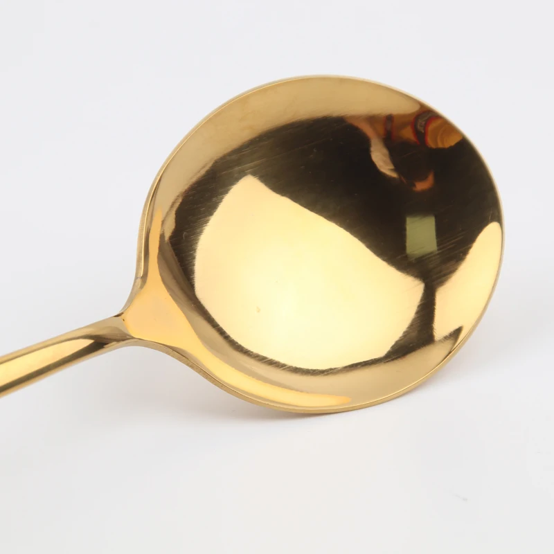 Amazon hotsale gold 6pcs cutlery custom stainless steel flatware set