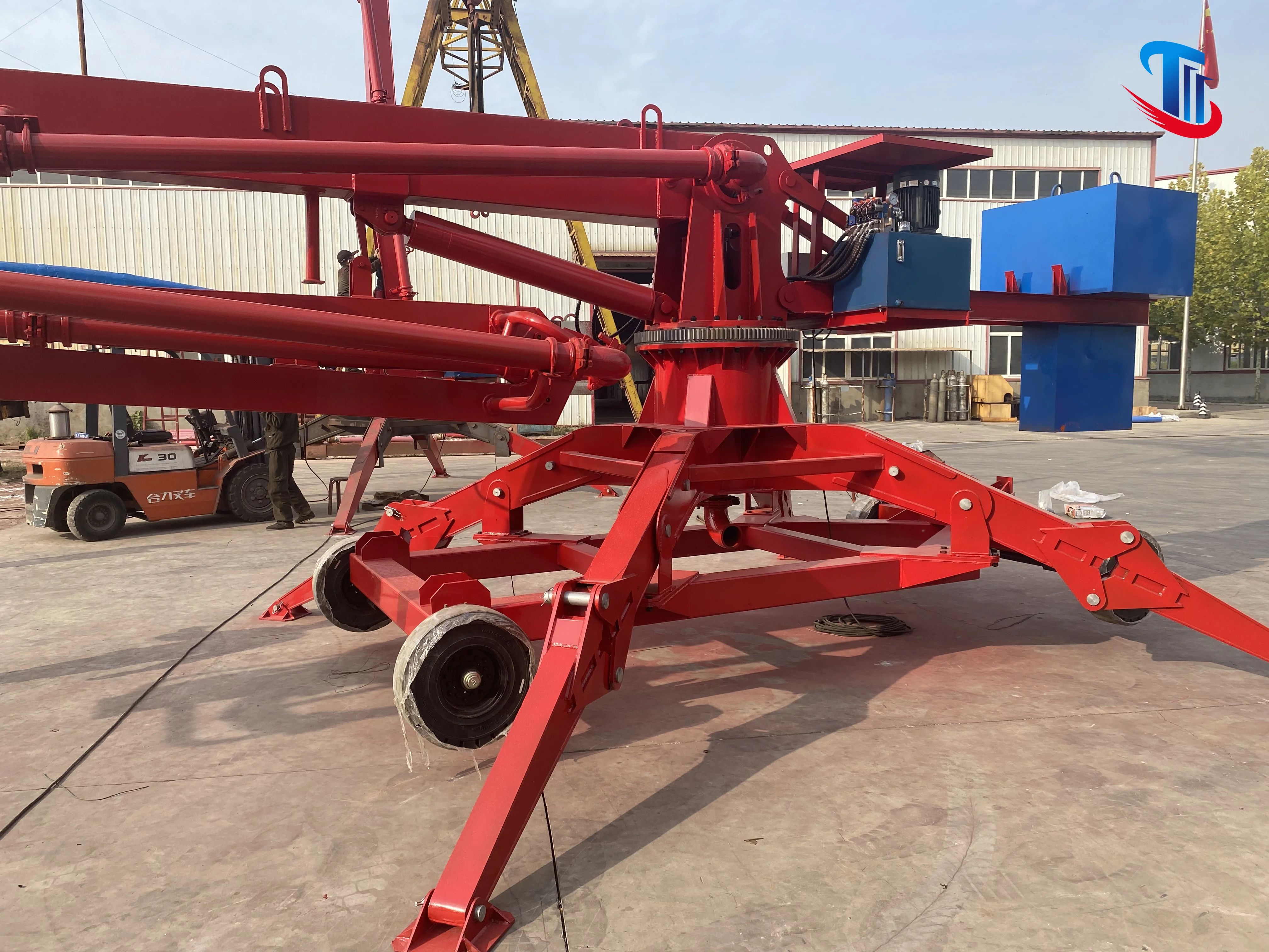 Spider Hydraulic Concrete Placing Boom with Wheels 18M