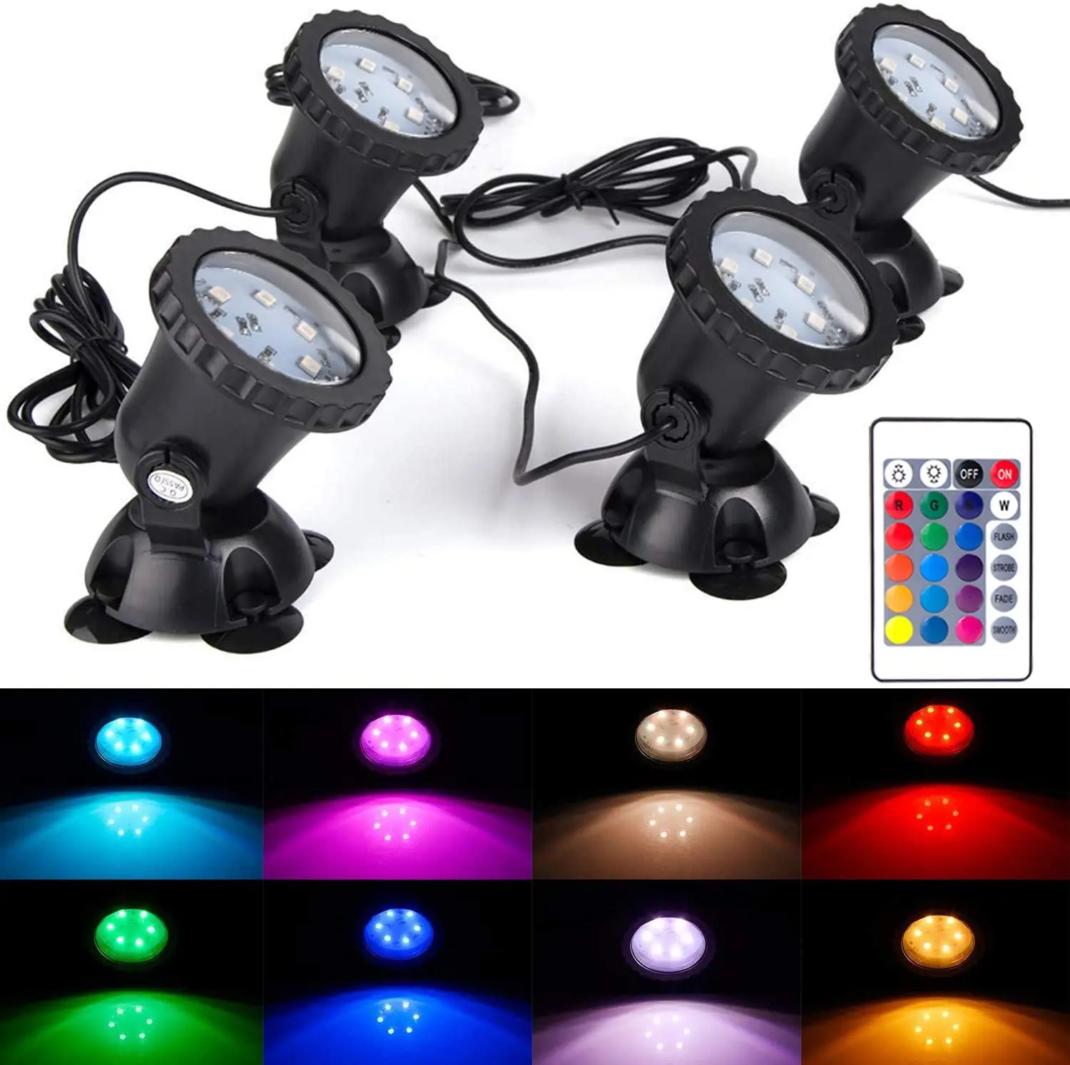 RGB SMD 5050 DC 12V Spotlight IP68 Waterproof Yard Pathway Decor Lamp LED Outdoor Landscape Lighting Garden Light 5W