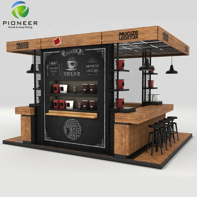 Лидер продаж киоск для продажи кофейной еды Pioneer дизайн