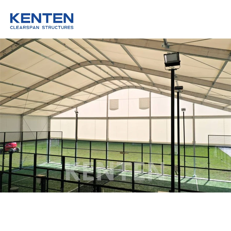 Custom outdoor padel court covers panel roof designs china field court hall paddle tennis tents hangar tent for tennis court