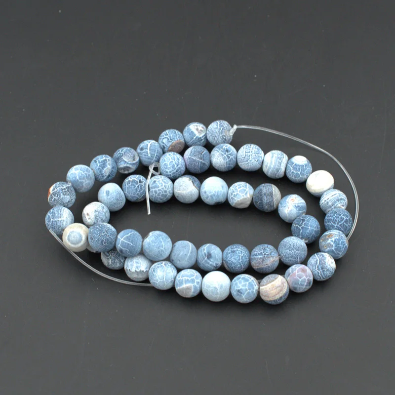 Matte  Weathered Agate Natural Stone Beads Gemstone for Jewelry Making