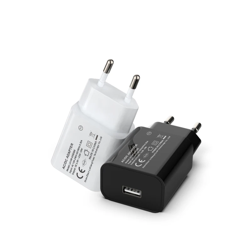 charger 2a 5v voltage 5v 2a mobile phone usb eu charger with CE ROHS approved for iphone for huawei for android for samsung