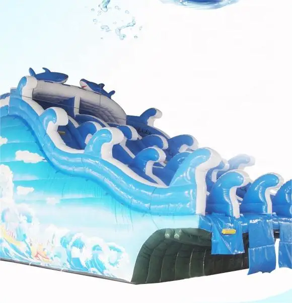 PVC 11.5x6.5x9M big inflatable water slides for pool