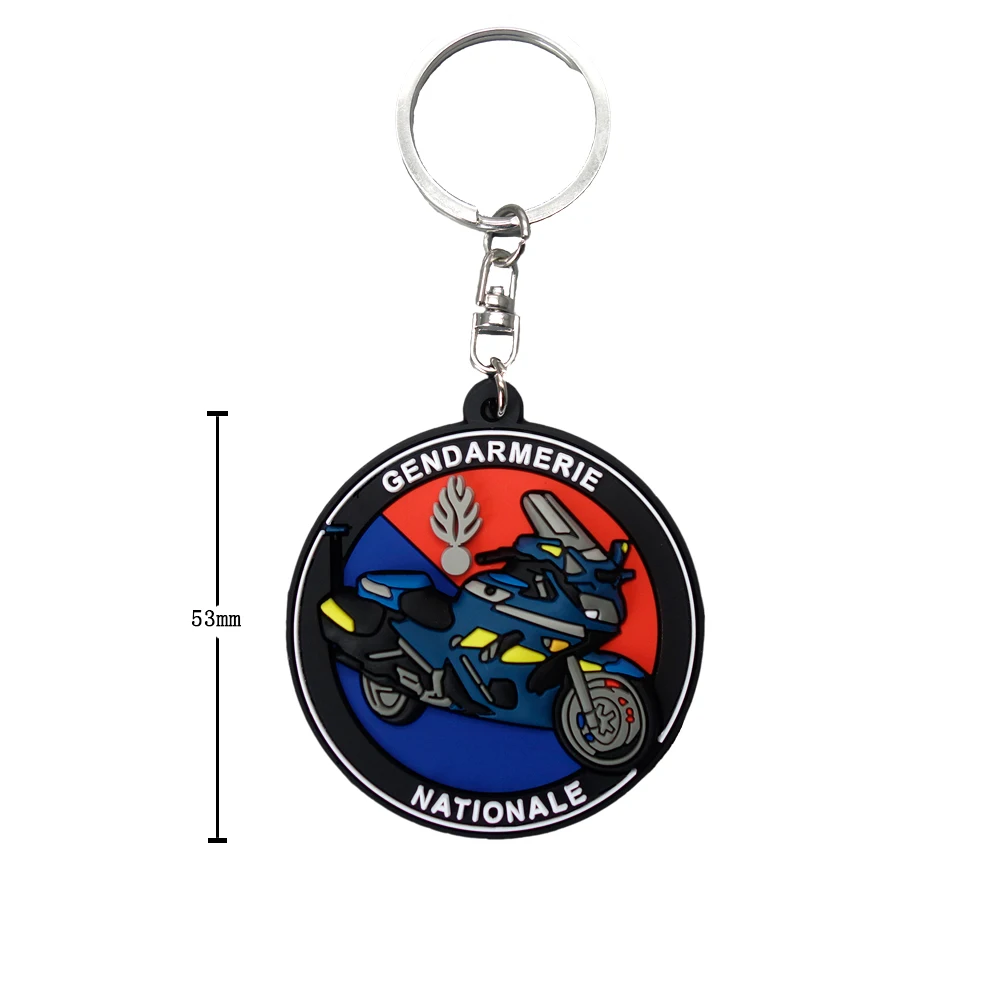 Wholesale Promotional Gift 2d custom shapes soft moto pvc keychain