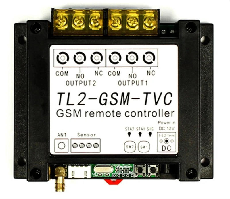 30A Load Electrical Appliances Remotely Turning On/Off GSM Remote Controller Switch 1/2 Output Relay with Temperature Sensor