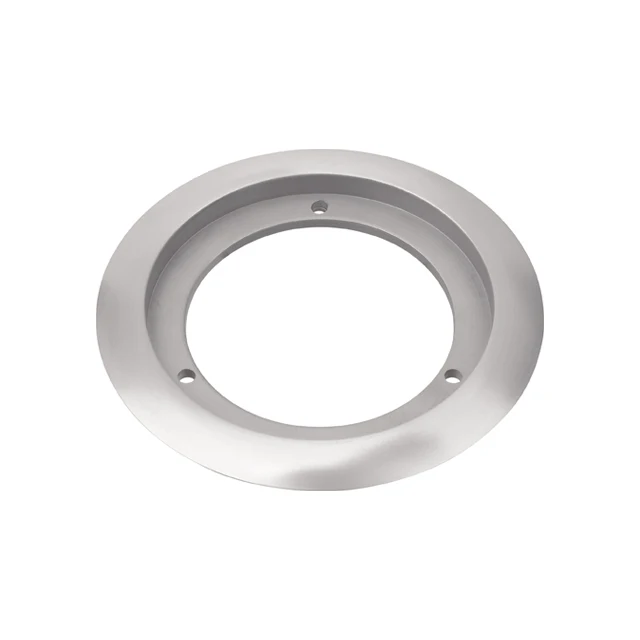 Nickel-Plated Brass One Gang Carpet Flange for Flush Round Cover