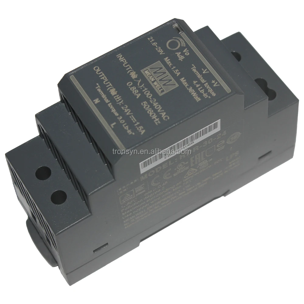 Бренд Mean Well представляет HDR-30-24 30W 24V din-рейку переключатель питания для бытовых управления и электронно-механические