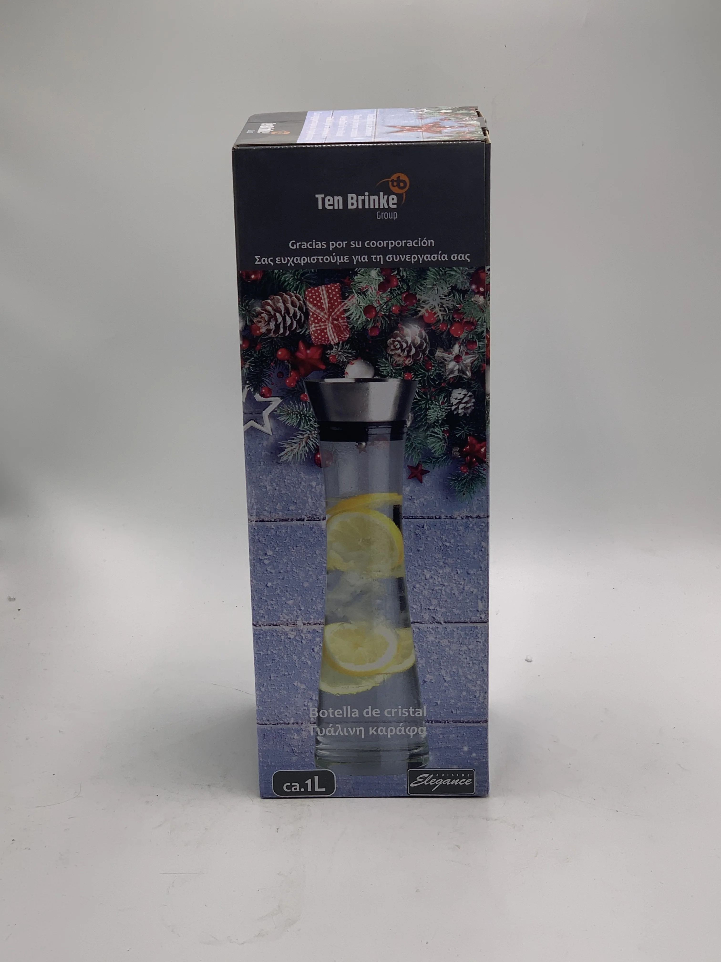 White 1L Glass Box CLASSIC Tableware Jug Water Pots & Kettles Glass Pitcher Gifts Glass Business Sustainable 1050 ML 1000pcs