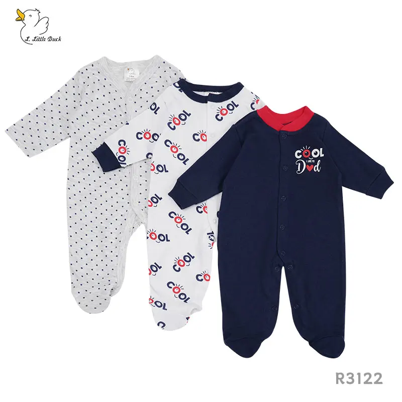 Buy one get three Wholesale of baby autumn pure cotton sleepsuit, foreign trade package, newborn baby clothing set