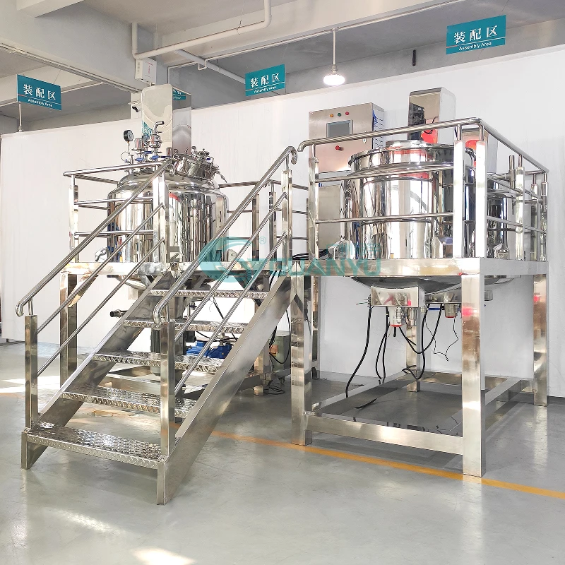 2022 New design high efficiency CE approved button PLC Control optional detergent body cream making machine