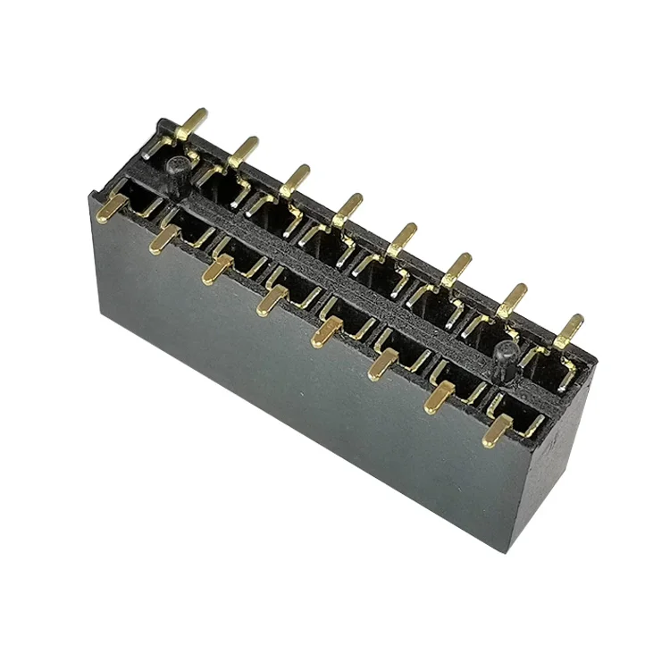Золотой поставщик качества 2,54 мм H = 8,5 двойной ряд 2*6P SMT SMD правый угол контактный разъем коллектора PA6T UL94V-0