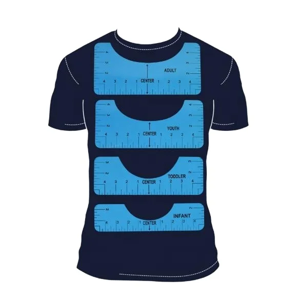 
Craft Ruler with Guide Tool for Making Fashion Center Design T-Shirt Alignment Ruler 