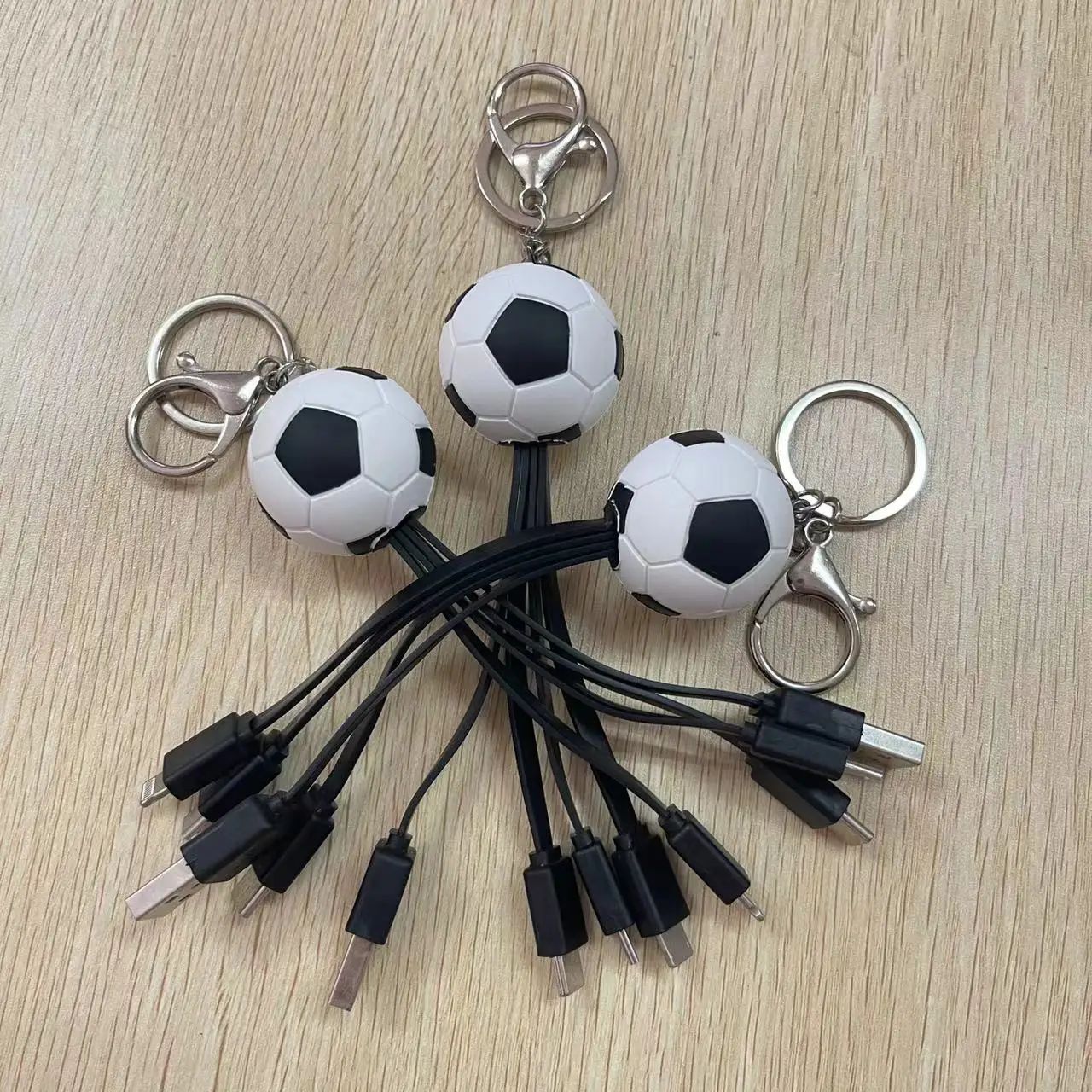 Customized heart-shaped 3-in-1 fast charging cable, plastic heart-shaped flat cable, mobile phone fast charging cable