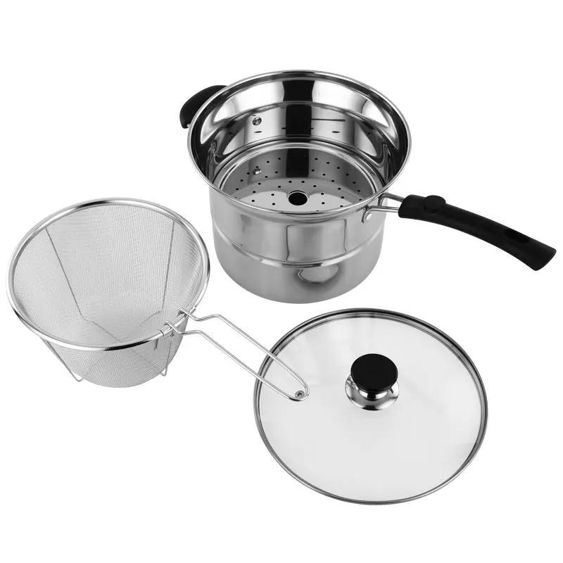 Cheap Price Noodle Cooking Pots Stainless Steel Pasta Pot With Strainer