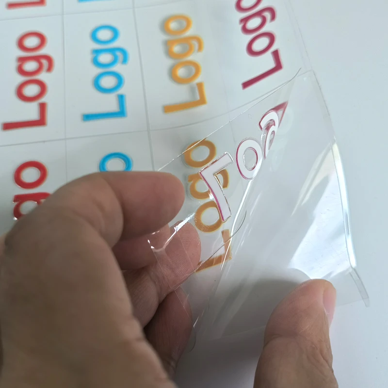 CY3 Uv transfer stickers custom logo metal stickers transfer bronzing transparent transfer stickers label for cosmetic